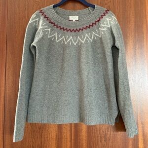 Hartford Gray and Red Patterned Women's Sweater